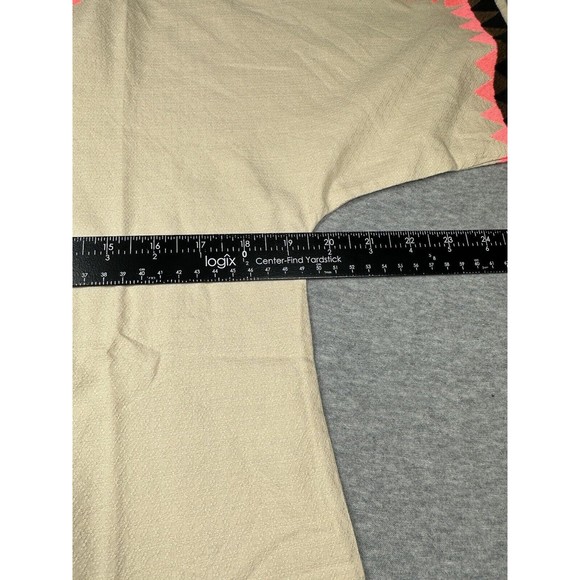 Ivy‎ Jane Triangles Top With Tassels Ivory XS pink Black Brown Blouse - Picture 6 of 6